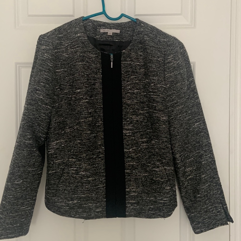 Black Gap jacket with white and gold accents